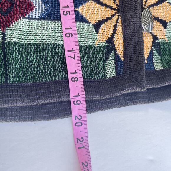 VTG It’s Outta The Bag Unge Potch Ket Aztec Sunflower Western Jacket Women Small - Picture 9 of 9